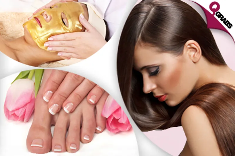 For QR79 Get a Deluxe Mani & Pedi with Spa OR for QR689 get a Keratin Cure Gold & Honey Biological Brazilian Keratin Treatment & Gold Crystal Collagen Facial Mask! (QR190/QR2800 Value)